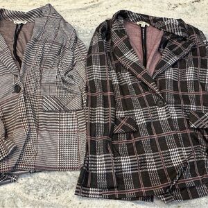 Bundle of 2 Inspired Hearts Medium Plaid Blazer